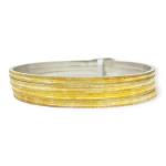 925 Sterling Silver Bangles with Gold Polish